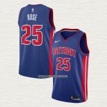 Derrick Rose NO 25 Camiseta Detroit Pistons Icon 2018-19 Azul