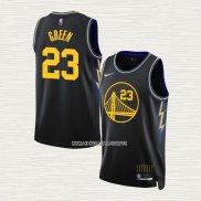 Draymond Green NO 23 Camiseta Golden State Warriors Ciudad 2021-22 Negro