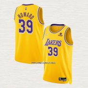Dwight Howard NO 39 Camiseta Los Angeles Lakers 75th Anniversary 2021-22 Amarillo