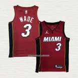 Dwyane Wade NO 3 Camiseta Miami Heat Statement 2020-21 Rojo