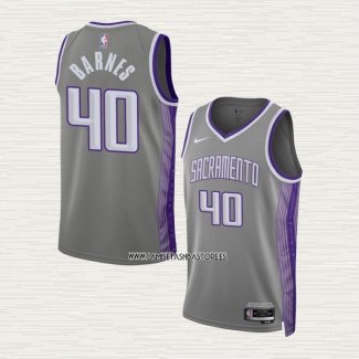 Harrison Barnes NO 40 Camiseta Sacramento Kings Ciudad 2022-23 Gris