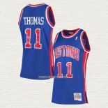 Isiah Thomas NO 11 Camiseta Detroit Pistons Mitchell & Ness 1988-89 Azul