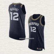 Ja Morant NO 12 Camiseta Memphis Grizzlies Ciudad Autentico 2021-22 Azul