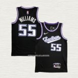 Jason Williams NO 55 Camiseta Sacramento Kings Ciudad 2021-22 Negro