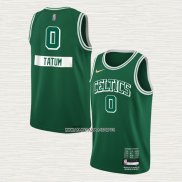 Jayson Tatum NO 0 Camiseta Boston Celtics Ciudad 2021-22 Verde