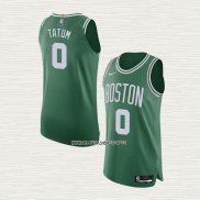 Jayson Tatum NO 0 Camiseta Boston Celtics Icon Autentico Verde