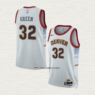 Jeff Green NO 32 Camiseta Denver Nuggets Ciudad 2022-23 Blanco