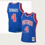 Joe Dumars NO 4 Camiseta Detroit Pistons Mitchell & Ness 1988-89 Azul