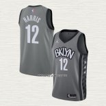 Joe Harris NO 12 Camiseta Brooklyn Nets Statement 2021 Gris