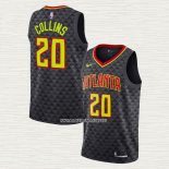 John Collins NO 20 Camiseta Atlanta Hawks Icon Negro