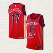 Jonas Valanciunas NO 17 Camiseta New Orleans Pelicans Statement 2023-24 Rojo