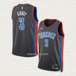 Josh Giddey NO 3 Camiseta Oklahoma City Thunder Ciudad 2022-23 Gris