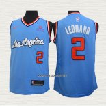 Kawhi Leonard NO 2 Camiseta Los Angeles Clippers 2019-20 Azul