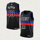 Kelly Olynyk NO 13 Camiseta Detroit Pistons Statement 2022-23 Negro