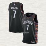 Kevin Durant NO 7 Camiseta Brooklyn Nets Ciudad 2019-20 Negro