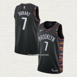 Kevin Durant NO 7 Camiseta Brooklyn Nets Ciudad 2019-20 Negro