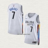 Kevin Durant NO 7 Camiseta Brooklyn Nets Ciudad 2022-23 Blanco