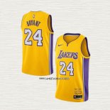Kobe Bryant NO 24 Camiseta Los Angeles Lakers Retirement 2017-2018 Amarillo