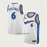 Kristaps Porzingis NO 6 Camiseta Washington Wizards Classic 2022-23 Blanco