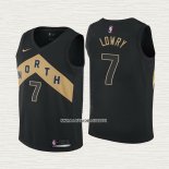 Kyle Lowry NO 7 Camiseta Nino Toronto Raptors Ciudad 2018 Negro