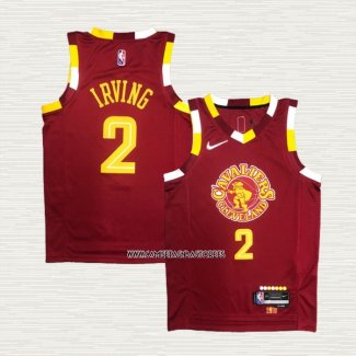 Kyrie Irving NO 2 Camiseta Cleveland Cavaliers Ciudad Rojo