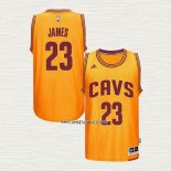 LeBron James NO 23 Camiseta Cleveland Cavaliers Retro Amarillo