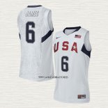 LeBron James NO 6 Camiseta USA 2008 Blanco