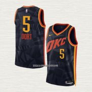 Luguentz Dort NO 5 Camiseta Oklahoma City Thunder Ciudad 2023-24 Negro