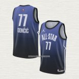 Luka Doncic NO 77 Camiseta Dallas Mavericks All Star 2023 Azul
