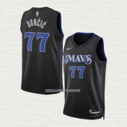 Luka Doncic NO 77 Camiseta Dallas Mavericks Ciudad 2023-24 Azul
