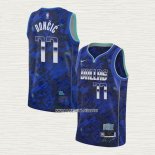 Luka Doncic NO 77 Camiseta Dallas Mavericks MVP Azul