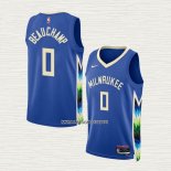 Marjon Beauchamp NO 0 Camiseta Milwaukee Bucks Ciudad 2022-23 Azul