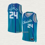 Mason Plumlee NO 24 Camiseta Charlotte Hornets Ciudad 2021-22 Azul