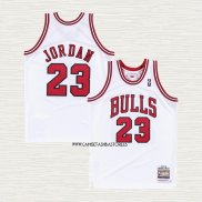 Michael Jordan NO 23 Camiseta Chicago Bulls Hardwood Classics Throwback 1997-98 Blanco