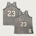 Michael Jordan NO 23 Camiseta Chicago Bulls Mitchell & Ness 1997-98 Gris