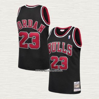 Michael Jordan NO 23 Camiseta Chicago Bulls Retro Negro