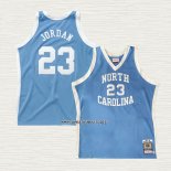 Michael Jordan NO 23 Camiseta NCAA North Carolina Mitchell & Ness Tar Heels 1983-84 Azul