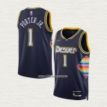 Michael Porter JR. NO 1 Camiseta Denver Nuggets Ciudad 2021-22 Azul