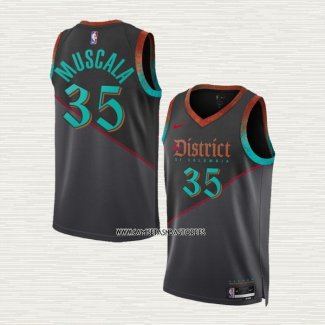 Mike Muscala NO 35 Camiseta Washington Wizards Ciudad 2023-24 Negro