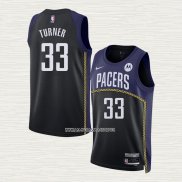 Myles Turner NO 33 Camiseta Indiana Pacers Ciudad 2022-23 Azul