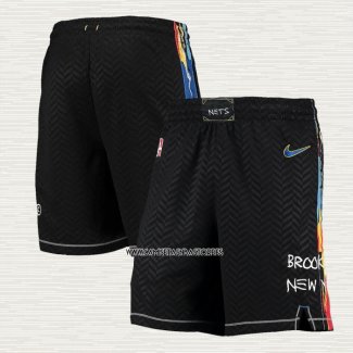 Pantalone Brooklyn Nets Ciudad 2020-21 Negro