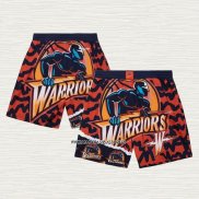 Pantalone Golden State Warriors Mitchell & Ness Naranja Azul