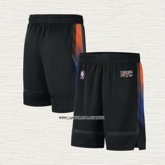 Pantalone New York Knicks Ciudad 2020-21 Negro