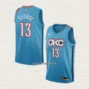 Paul George NO 13 Camiseta Oklahoma City Thunder Ciudad 2018-19 Azul