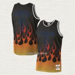 Penny Hardaway NO 1 Camiseta Orlando Magic Flames Negro