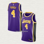 Rajon Rondo NO 4 Camiseta Los Angeles Lakers Statement 2021-22 Violeta