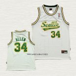 Ray Allen NO 34 Camiseta Seattle SuperSonics Historic Blanco