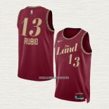 Ricky Rubio NO 13 Camiseta Cleveland Cavaliers Ciudad 2023-24 Rojo