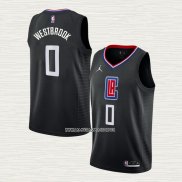 Russell Westbrook NO 0 Camiseta Los Angeles Clippers Statement 2022-23 Negro
