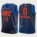 Russell Westbrook NO 0 Camiseta Nino Oklahoma City Thunder Statement 2017-18 Azul